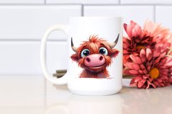 Happy Highland Cow Clipart, High-Res PNG Product Image 2