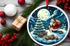 Round Christmas Ornament Sublimation|Clipart Product Image 2