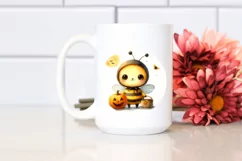 Cute Baby Bee on Star for Halloween PNG Product Image 2