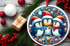 Round Christmas Ornament Sublimation|Clipart Product Image 1