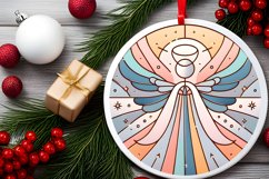 Round Christmas Ornament Sublimation|Clipart Product Image 1