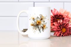 Abstract Shiny Golden Watercolor Clipart Product Image 2