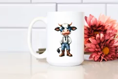 Cow Sunglasses Boots Watercolor Clipart Product Image 2