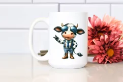 Cow Sunglasses Boots Watercolor Clipart Product Image 2