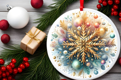 Round Christmass Ornament PNG Product Image 2