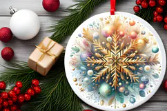 Round Christmass Ornament PNG Product Image 2