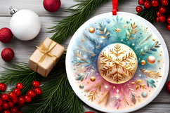 Round Christmass Ornament PNG Product Image 2