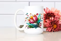Watercolor Luxury Flower Splash Clipart Product Image 2