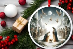 Round Christmas Ornament Sublimation|Clipart Product Image 2