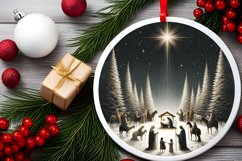 Round Christmas Ornament Sublimation|Clipart Product Image 2