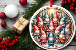 Round Christmas Ornament Sublimation|Clipart Product Image 1