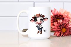 Cow Hat Boots Watercolor Clipart Product Image 2