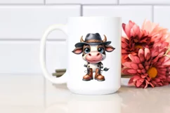 Watercolor Cow Hat Boots | Sublimation | Clipart Product Image 2