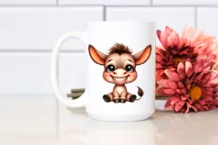 Funny Baby Donkey Sitting Eyes Clipart Product Image 2