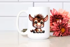 Funny Baby Donkey Sitting Eyes Clipart Product Image 2