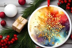 Round Christmass Ornament PNG Product Image 2