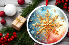 Round Christmass Ornament PNG Product Image 2