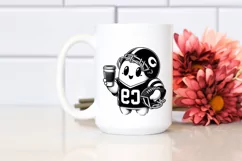 Ghost with Football Helmet Holding Coffee PNG Product Image 2