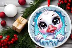 Round Christmass Ornament PNG Product Image 1