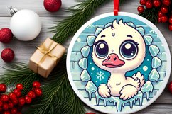 Round Christmas Ornament Sublimation|Clipart Product Image 2