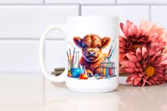 Colorful Baby Highland Cow with Beaker and Test Tubes Product Image 2