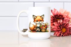 Baby Fox with Vegetables | Sublimation | Clipart Product Image 2