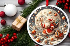 Round Christmas Ornament Sublimation|Clipart Product Image 2