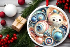 Round Christmas Ornament Sublimation|Clipart Product Image 2