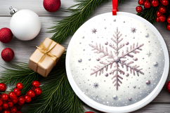 Round Christmass Ornament PNG Product Image 2