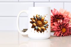 Glossy Sunflower with Golden Insertions | Clipart Product Image 2