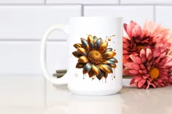 Glossy Sunflower with Golden Insertions | Clipart Product Image 2