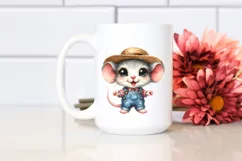 Excited Baby Mouse Sun Hat Clipart Product Image 2