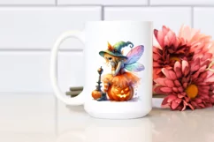 Fairy with Pumpkin in Style PNG Product Image 2