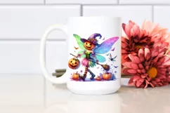 Fairy with Pumpkin in Style PNG Product Image 2
