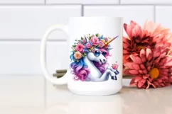 Cute Vibrant Unicorn Clipart, High-Resolution PNG Product Image 2