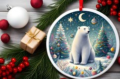 Round Christmas Ornament Sublimation|Clipart Product Image 2