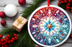 Round Christmass Ornament PNG Product Image 2