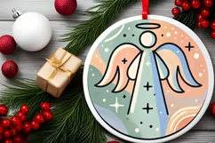 Round Christmas Ornament Sublimation|Clipart Product Image 1