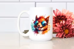 Funny Squirrel Portrait with Sunglasses | Clipart Product Image 2