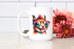 Whimsical Cute Squirrel Portrait | Sunglasses | Tongue Product Image 2