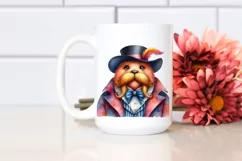 Colorful Whimsical Walrus | Wearing Musketeer Suit Product Image 2