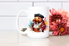 Colorful Whimsical Walrus | Wearing Musketeer Suit Product Image 2