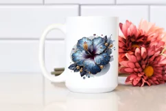 Detailed Hibiscus Splash | Sublimation | Clipart Product Image 2