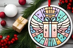 Round Christmas Ornament Sublimation|Clipart Product Image 2