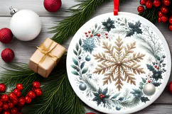 Round Christmass Ornament PNG Product Image 2