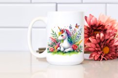 Colorful Baby Unicorn in Meadow Product Image 2