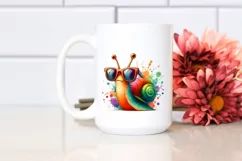 Sublimation, png, summer, sticker, flower, snail, quirky, Product Image 2