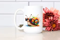Sublimation, png, summer, sticker, flower, snail, quirky, Product Image 2