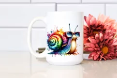 Sublimation, png, summer, sticker, flower, snail, quirky, Product Image 2