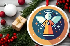 Round Christmas Ornament Sublimation|Clipart Product Image 1